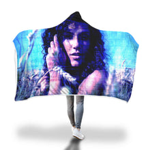 Blue Woman Hooded Blanket