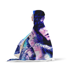 Blue Woman Hooded Blanket