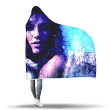 Blue Woman Hooded Blanket