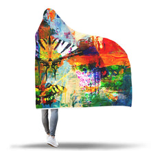 Vivid Butterflies Hooded Blanket