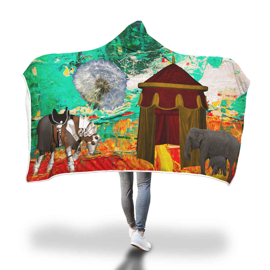 Medieval Circus Hooded Blanket