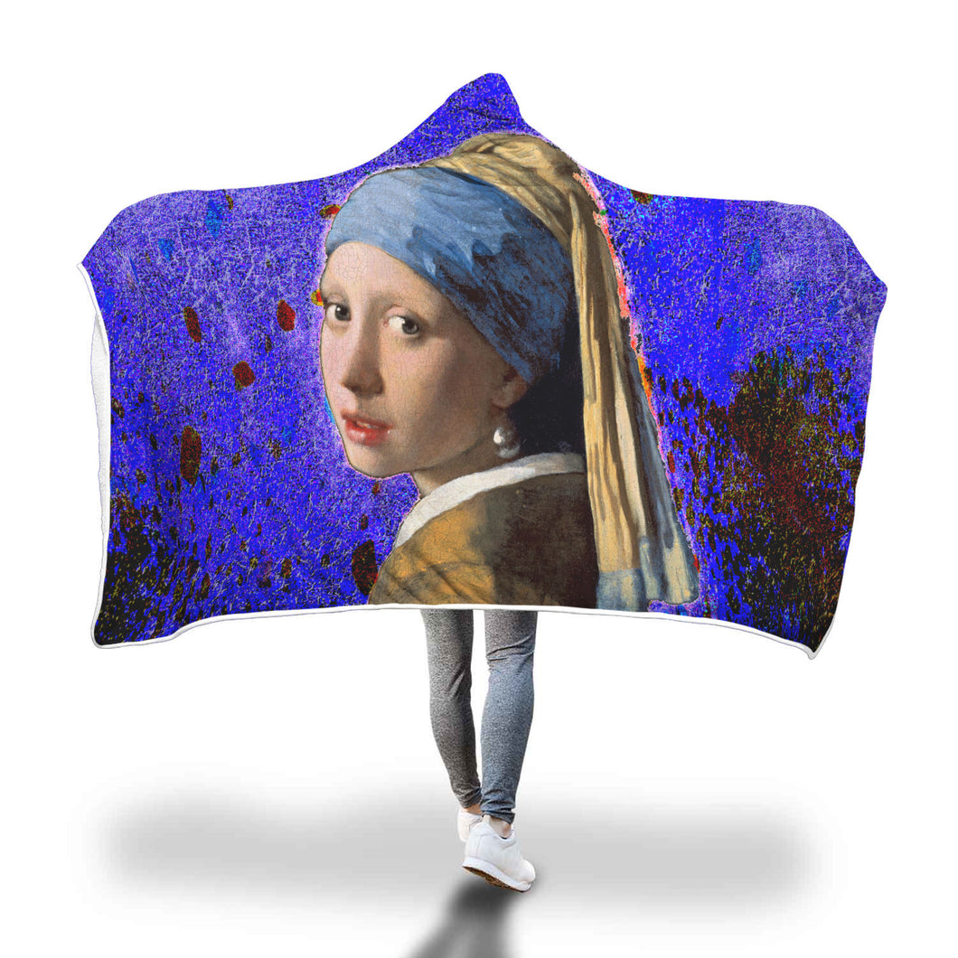 Girl with a Pearl Earring Hooded Blanket