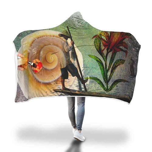 Busy Fisherman Hooded Blanket