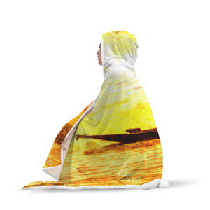 Yellow Acrobat Fisherman Hooded Blanket