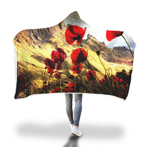Mountain Poppy Hooded Blanket