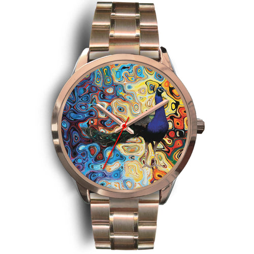 Peacock Wall Rose Gold Watch