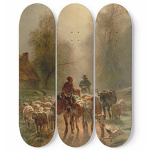 On the Way to the Market Skateboard Wall Art