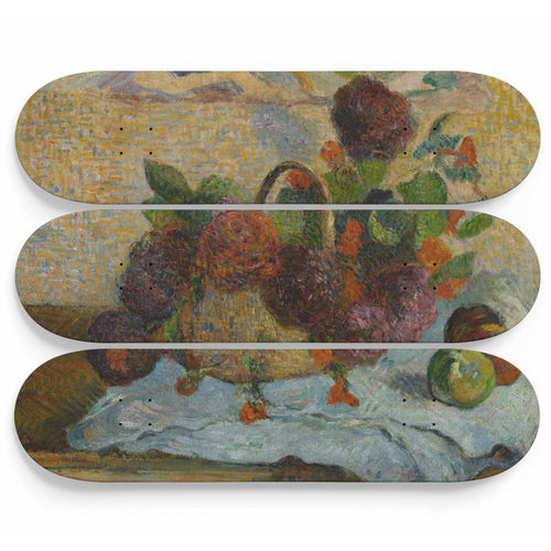 Fleurs Dans Un Panier Skateboard Wall Art