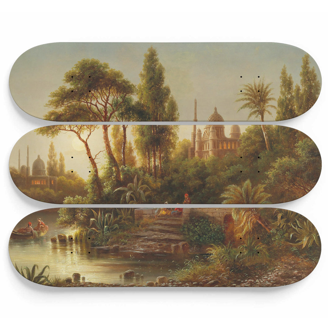 The Orient in the Evening Light Skateboard Wall Art