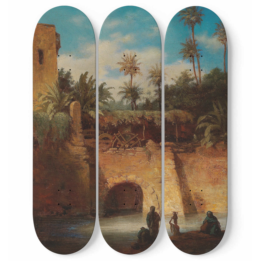 Water Carriers by the Mill Skateboard Wall Art