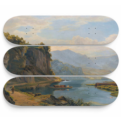 Viehtransport auf dem Lauerzersee Skateboard Wall Art