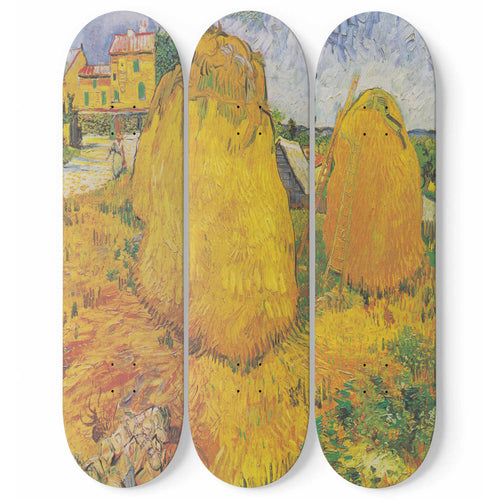Heuschober in der Provence Skateboard Wall Art