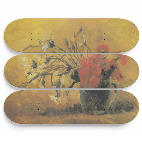 Vase mit roten und weißen Skateboard Wall Art