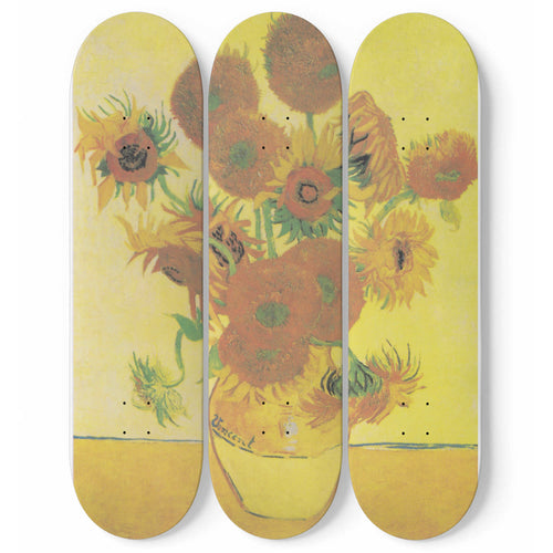 Vierzehn Sonnenblumen Skateboard Wall Art