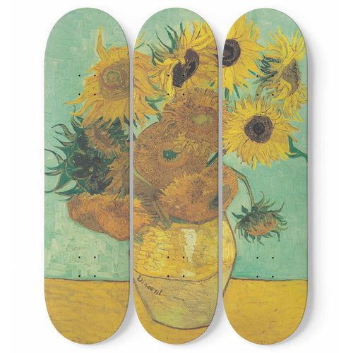 Zwölf Sonnenblumen Skateboard Wall Art