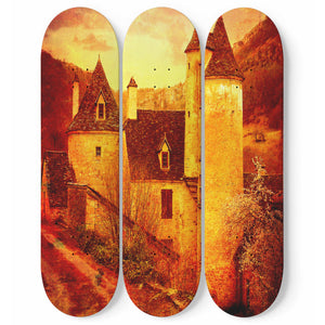 Fortified Village Skateboard Wall Art