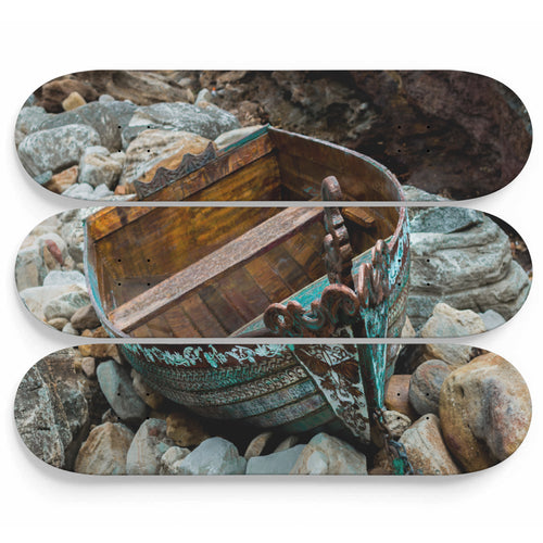 Gravel Boat Skateboard Wall Art