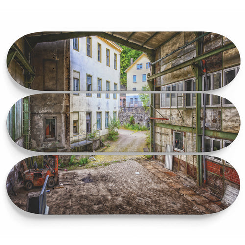 Old Asylum Town Skateboard Wall Art