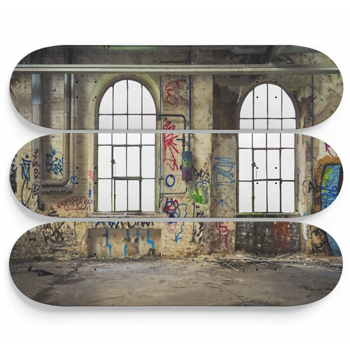 Graffitti Architecture Skateboard Wall Art