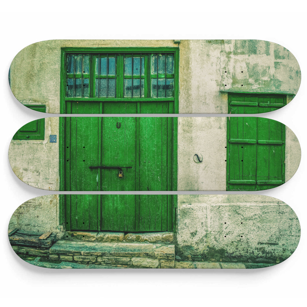 Green Door Sanitarium Skateboard Wall Art