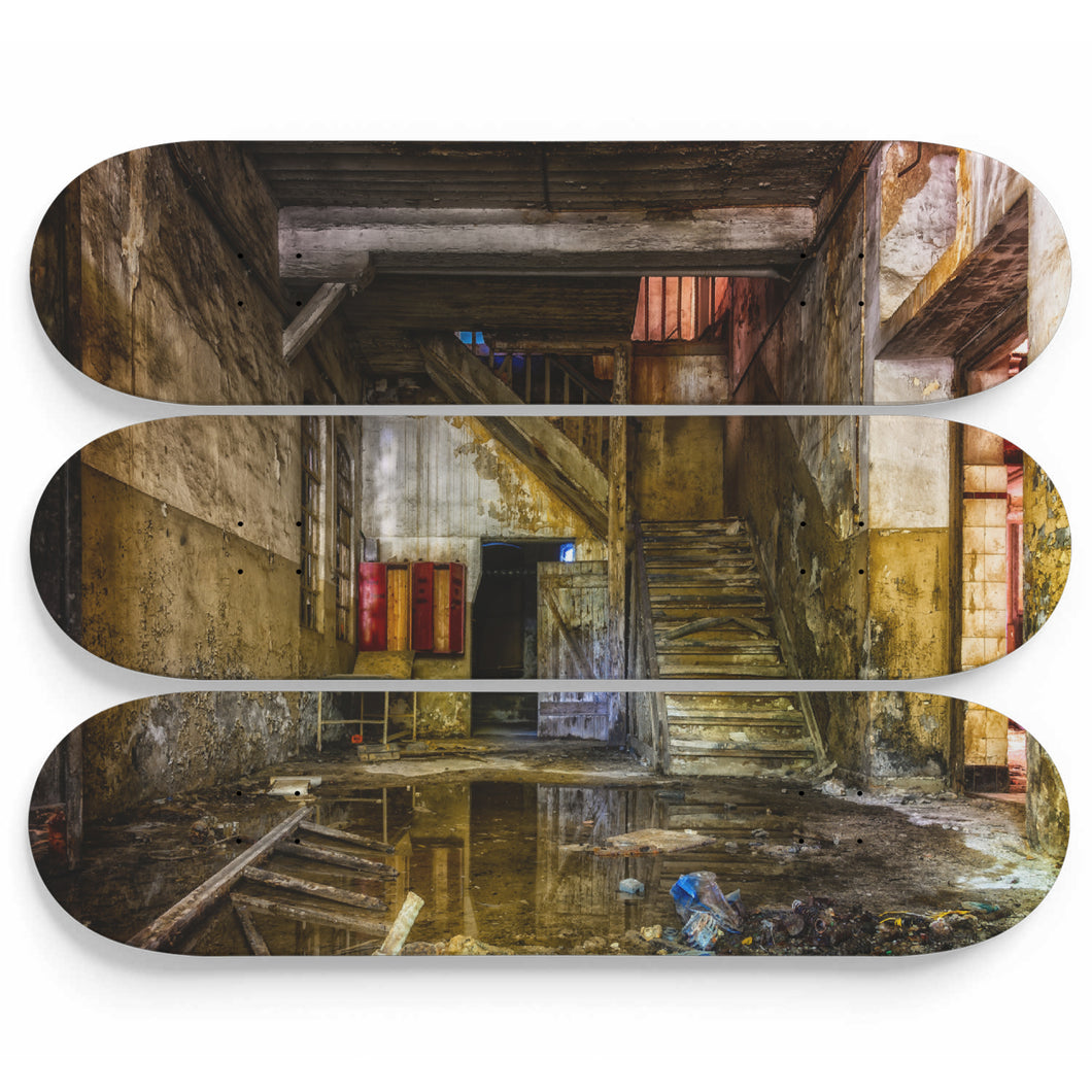 Floor Mirrored Ammarillo Barn Skateboard Wall Art