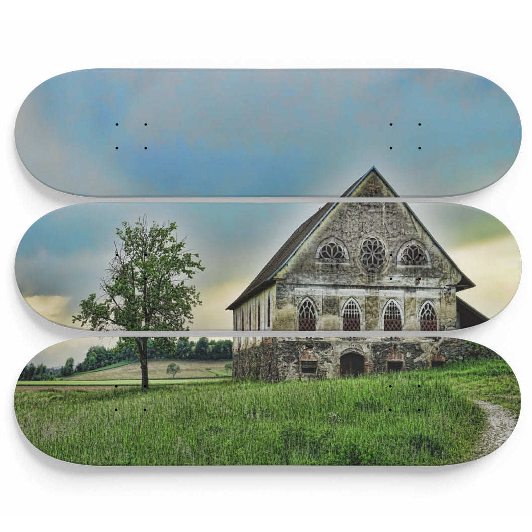 Secluded Mansion Skateboard Wall Art