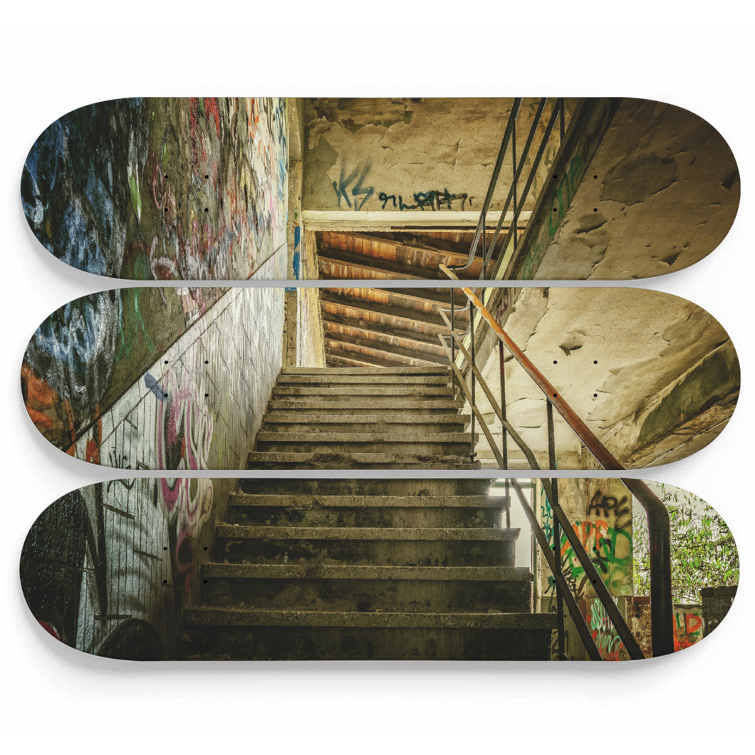 Glimpse of Stairway Skateboard Wall Art