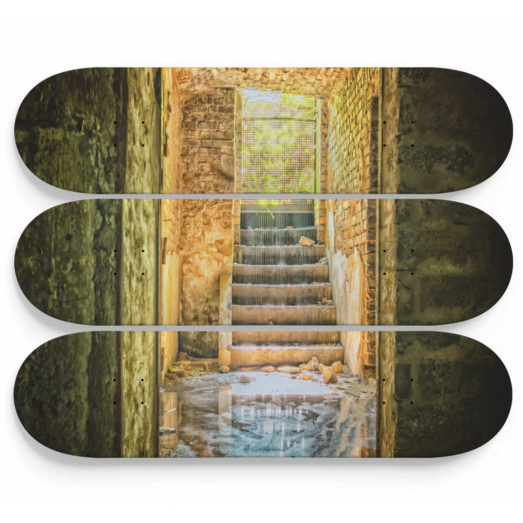 Corridor Stairway Skateboard Wall Art