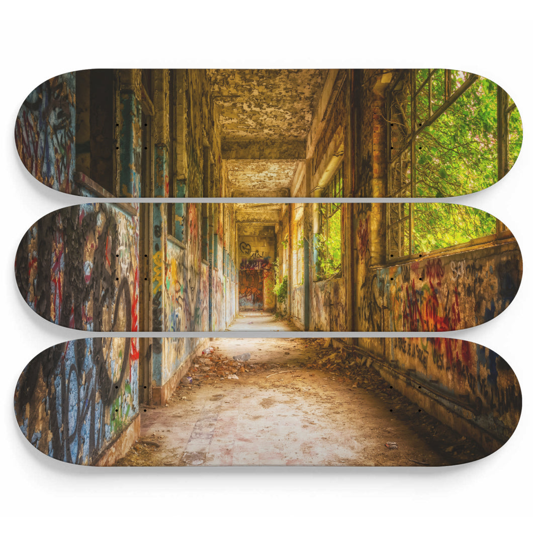 Spring Old Mansion Skateboard Wall Art