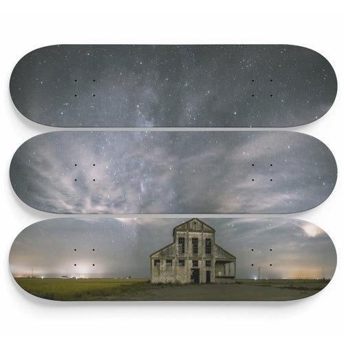 Night Sky Monastery Skateboard Wall Art