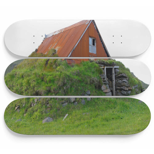 Green Disguised Cellar House Skateboard Wall Art