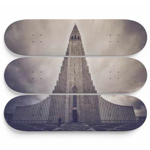 Reykjavik Church Skateboard Wall Art