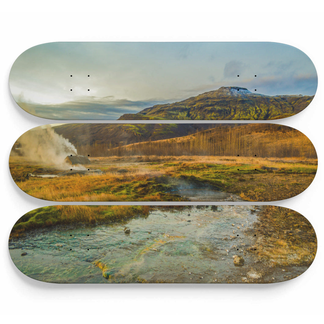 Land of Geysir Skateboard Wall Art