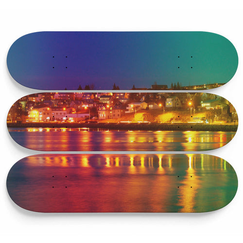 Enlighted Blue Skateboard Wall Art
