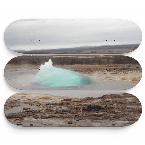 Muddy Turquoise Skateboard Wall Art