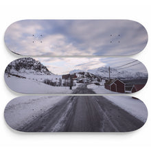 Winter Encounter Road Skateboard Wall Art