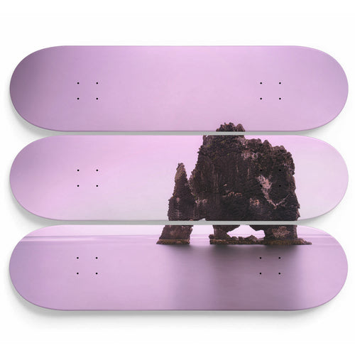 Unreal Purple Float Skateboard Wall Art