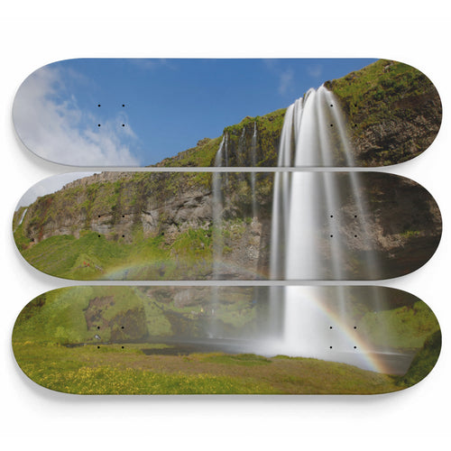 Chute of the Rainbow Skateboard Wall Art