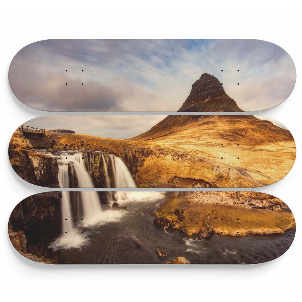 Cascade Of Trilogy Skateboard Wall Art