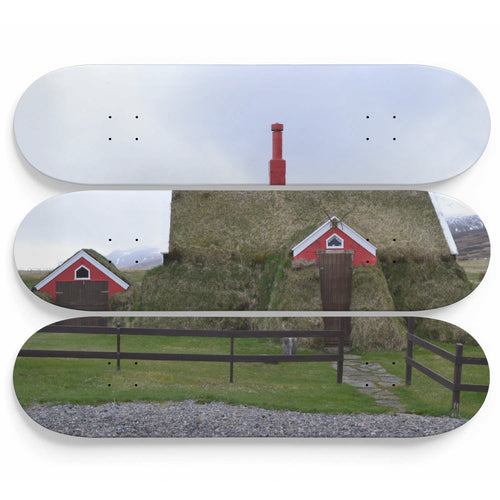 House in Moss Cover Skateboard Wall Art