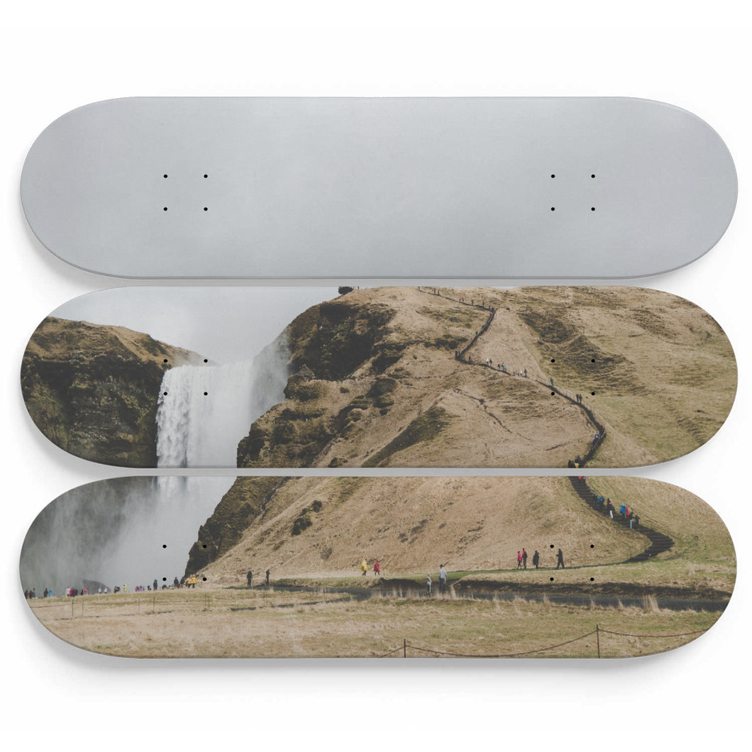 Flatly Hill Cascade Skateboard Wall Art