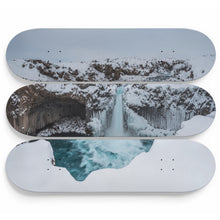 Frozen Blue Bliss Skateboard Wall Art