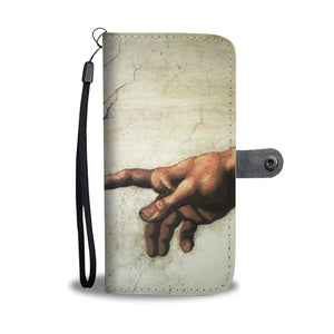 Touching Fingers Wallet Case