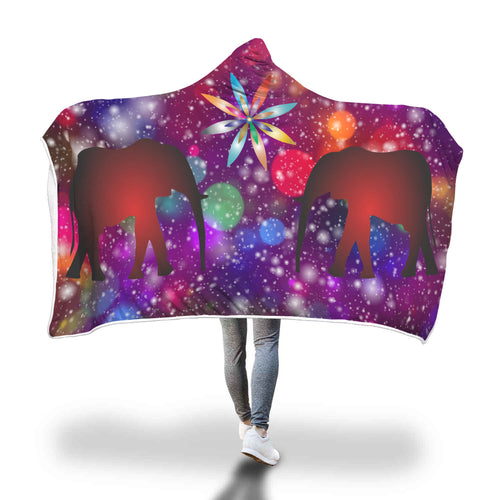 Circus Lights Hooded Blanket