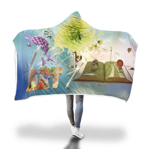 Wind Flowers Hooded Blanket