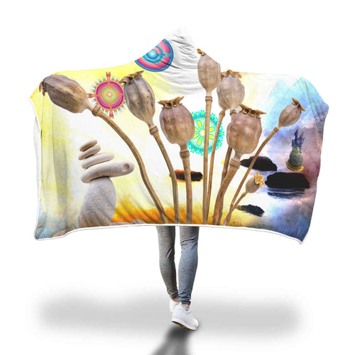 Alien Poppy Hooded Blanket