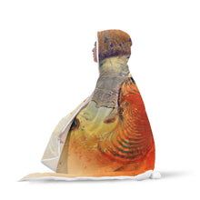 Petrified Pea Fowl Hooded Blanket