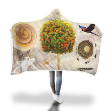 Fly Over a Rest Hooded Blanket