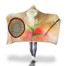 I Will Lay Down My Sword And Shield Hooded Blanket