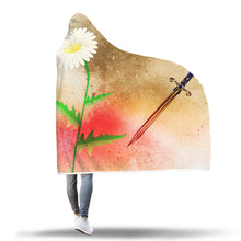 I Will Lay Down My Sword And Shield Hooded Blanket